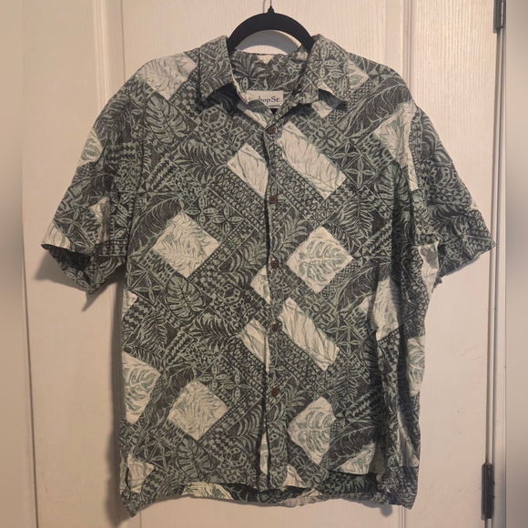 Bishop St Other - Bishop St. Apparel Green Hawaiian Shirt Men's Size XL Short Sleeve